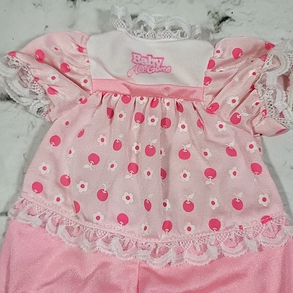 Vintage 1990s Kenner Baby All Gone‎ Doll Pink Cherries Outfit Only